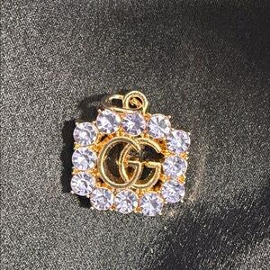 Beautiful purple Upcycled Gucci GG charm or pendant